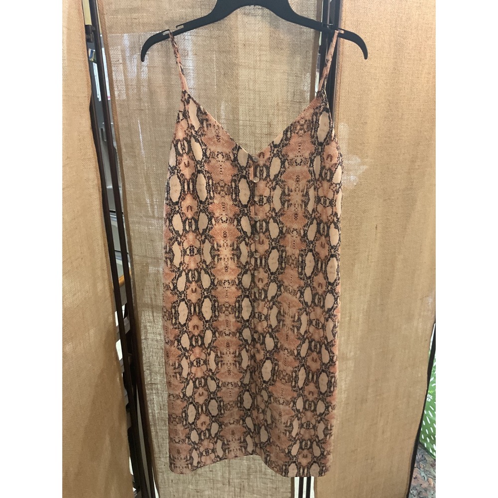 One Clothing Los Angeles Snakeskin Print Mini Dress Sleeveless Medium‎
